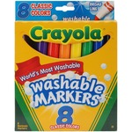 Classic Colors 8/Pkg - Crayola Broad Line Washable Markers
