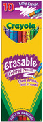 10/Pkg Long - Crayola Erasable Colored Pencils