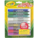 Bold - Crayola Washable Glitter Glue Pens .35oz 9/Pkg