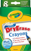 Crayola Dry-Erase Crayons, 8/Pkg