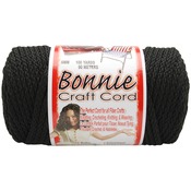 Black - Bonnie Macrame Craft Cord 6mm X 100yd