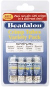 Silver Plated - Crimp Tube Variety Pack Sizes #1, #2, #3, #4 600/Pkg