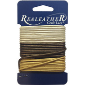 Gold, Silver and Bronze - Round Leather Lace 2mm Carded 9yd