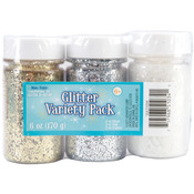 Gold, Silver And Crystal - Glitter Variety Pack 2 Ounces 3/Pkg