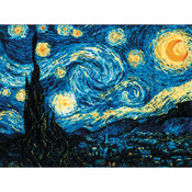 Starry Night After Van Gogh's Painting Counted Cross Stitch -15.75"X15.75" 14 Co
