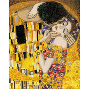11.75"X13.75" 14 Count - The Kiss/G. Klimt's Painting Counted Cross Stitch Kit
