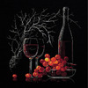 11.75"X11.75" 14 Count - Still Life With Red Wine Counted Cross Stitch Kit