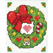 2"X3" - Wreath Ornament Counted Cross Stitch Kit