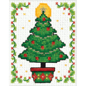 2"X3" - Christmas Tree Ornament Counted Cross Stitch Kit