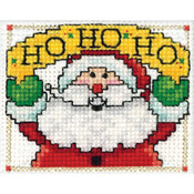 2"X3" - HO HO HO Ornament Counted Cross Stitch Kit