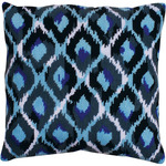 12"X12" Stitched In Yarn - Blue Ikat Needlepoint Kit