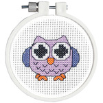 3" Round 11 Count - Kid Stitch Owl Mini Counted Cross Stitch Kit