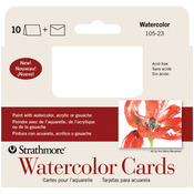 Strathmore Watercolor Cards & Envelopes 3.5"X4.875" 10/Pkg