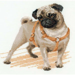 9.75"X9.75" 14 Count - Pug Dog Counted Cross Stitch Kit