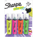 Yellow, Pink, Orange & Green - Sharpie Clear View Highlighters 4/Pkg
