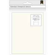 Ivory - American Crafts A2 Envelopes (4.375"X5.75") 50/Pkg