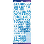 Blue Foil Helvetica Standard - Sticko Alphabet Stickers