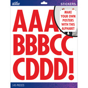 Red Futura Regular XL - Sticko XL Alphabet Stickers