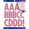 Pink Glitter Futura Regular XL - Sticko XL Alphabet Stickers