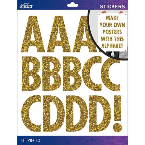 Sticko Stickers > Multi Metallic Funhouse Small - Sticko Alphabet