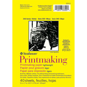 40 Sheets - Strathmore Lightweight Printmaking Paper Pad 5"X7"