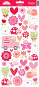 Lovebugs Icon Cardstock Stickers - Doodlebug