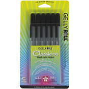 Black - Gelly Roll Classic Fine Point Pens 6/Pkg