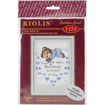 7.125"X9.5" 14 Count - Boys Birth Announcement Counted Cross Stitch Kit