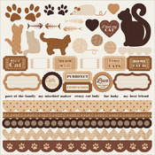 Cat Cardstock Stickers - Furry Friends - KaiserCraft