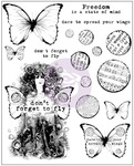 Don't Forget To Fly Cling Stamps - Finnabair - Prima