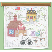 Stamped White Wall Or Lap Quilt 36"X36"-Country Quilts