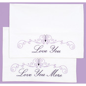 Love You, Love You More - Stamped Pillowcases W/White Perle Edge 2/Pkg