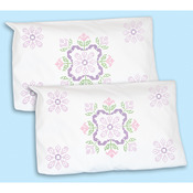 Stamped Pillowcase Shams 2/Pkg - XX Colonial