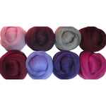 Lilacs - Wool Roving 12" .25oz 8/Pkg