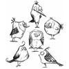 Bird Crazy - Tim Holtz Cling Rubber Stamp Set