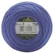 Dark Delft Blue - Pearl Cotton Ball Size 8 87yd