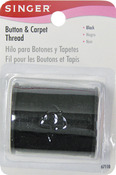 Black - Button & Carpet Thread 50yd