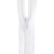 White - All-Purpose Plastic Zipper 9"