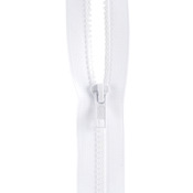 White - Sport Separating Zipper 22"