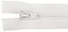 White - Plastic Robe Zipper 30"