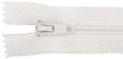 White - Plastic Robe Zipper 30"