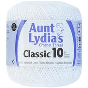 White - Aunt Lydia's Classic Crochet Thread Size 10