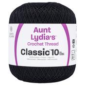 Black - Aunt Lydia's Classic Crochet Thread Size 10