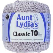 Silver - Aunt Lydia's Classic Crochet Thread Size 10