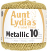 Gold/Gold - Aunt Lydia's Metallic Crochet Thread Size 10