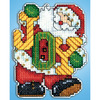 4"X3" 14 Count - Joy Santa Ornament Plastic Canvas Kit