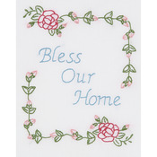 Bless Our Home - Stamped White Sampler 8"X10"