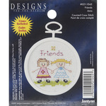 2.5" Round 18 Count - Friends Mini Counted Cross Stitch Kit