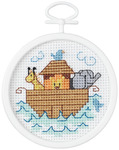 2.5" Round 18 Count - Noah's Ark Mini Counted Cross Stitch Kit