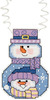 3"X2.25" 14 Count - Holiday Wizzers Snowman With Scarf Counted Cross Stitch Kit
